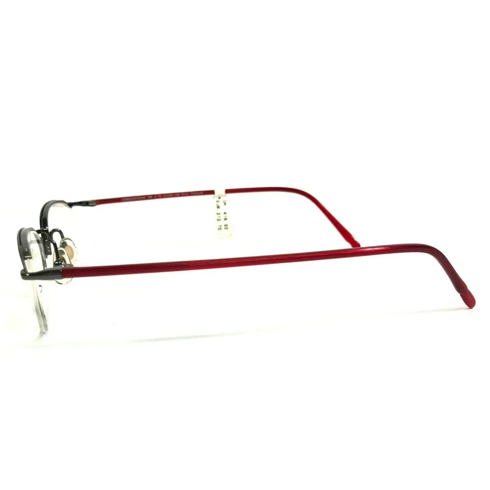 Conquistador Eyeglasses Frames TNP 3 70 Burgundy Red Silver Titanium 47-20-140